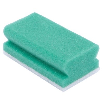 130483: Éponge à récurer synthétique - 13 x 7 cm - VERT/BLANC