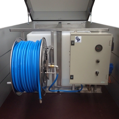550367: Système osmose Telewash 650 L dans remorque Anssems 1300 kg.