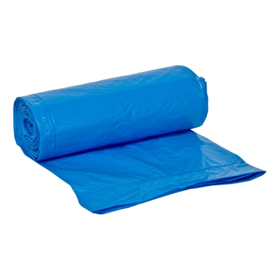 625395: Sac HD avec lien de fermeture - 70 x 110 cm - T25 - 115 l - BLEU - rouleau 25 pièces