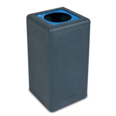 625700: Bomabin Select Brick - 65 l - NOIR - couvercle BLEU