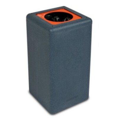 625700: Bomabin Select Brick - 65 l - NOIR - couvercle ORANGE