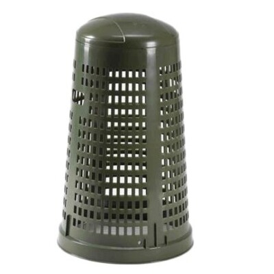 625700: Poubelle plastique perforée - 110 l - VERT