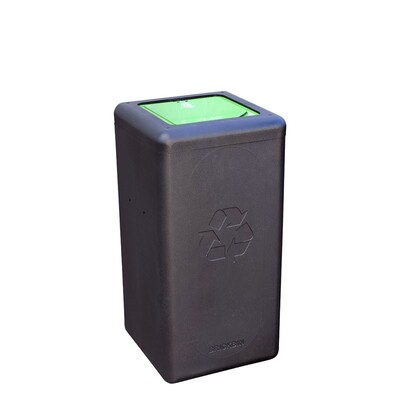 625700: Bomabin Select Brick - 65 l - NOIR - couvercle fermé VERT