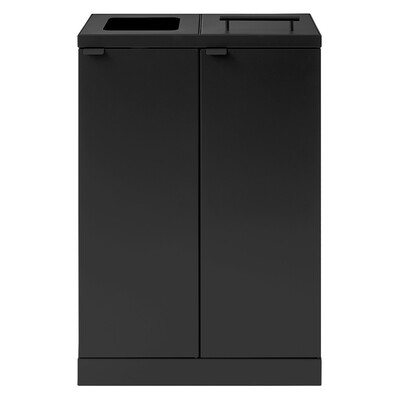 625700: Bomabin Select Bica - 2 x 65 l - NOIR - ouvert/couvercle