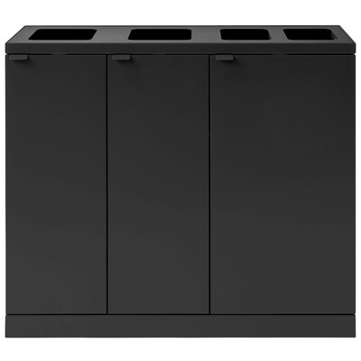 625700: Bomabin Select Bica - 2 x 65 l + 2 x 45 l - NOIR - ouvert/ouvert/ouvert/ouvert