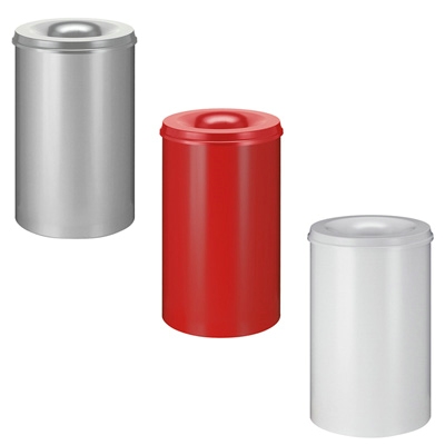 752560K: Poubelle anti-feu en métal - 110 l - COULEUR A CHOISIR