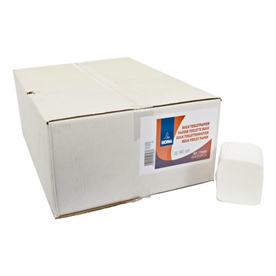 774812: Papier toilette feuille à feuille - tissu pur - 2 plis - 212 coupons -  BLANC - 40 liasses