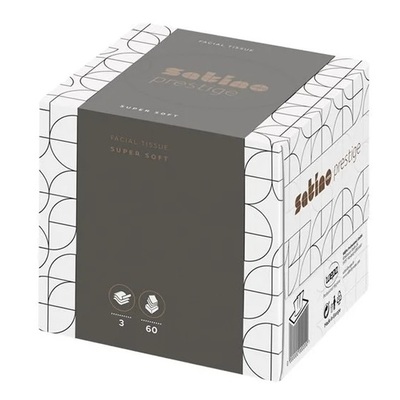 774614: Cube de papier-mouchoir - papier pur - 3 plis - 30 x 60 pièces