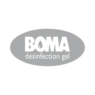 774876: Plaquette 'BOMA désinfection gel' pour distributeurs Absynth - GRIS