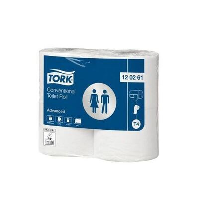 778001: Tork Advanced Toilet Paper Roll Extra Long - 2 plis - 68,30 m x 9,9 cm - 6 x 4 pièces (Tork Toilet Plus King Size) - 120261