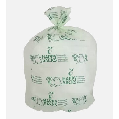 Sac poubelle bio - 93.5 x 115 cm - 120 l - Happy Sacs - carton de 150 pièces