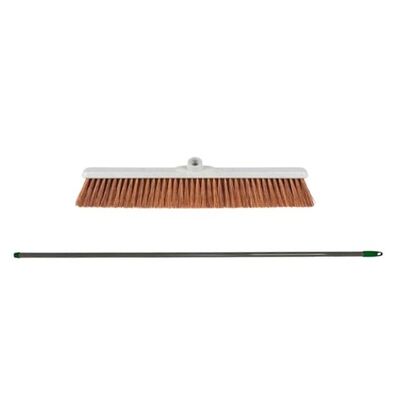 PET bezem met steelbevestiging - 80 cm - met steel 150 cm