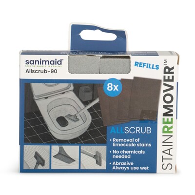 WC ontkalker 8 pads - 90 x 60 mm - GRIJS