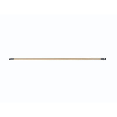 Wooden broom handle - with plastic screw thread and hanging eyelet - 140 cm