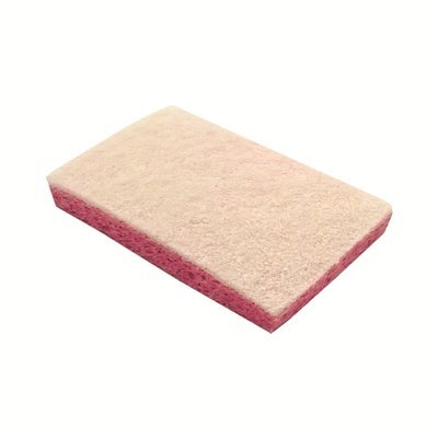 Éponge à récurer en cellulose - 14 x 9 cm - ROSE/BLANC - 5 pièces