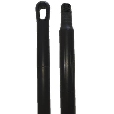 Ergonomic monobloc handle with screw thread - 150 cm - BLACK