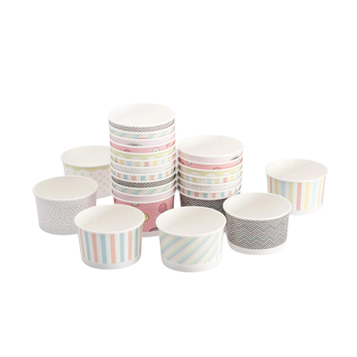 Gobelet à glace carton 245cc mélange de pastels 600pcs