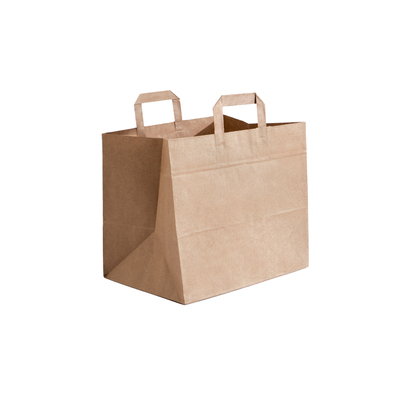 Sac portable kraft avec poignée - 32 x 16 x 27 cm - 250 pièces