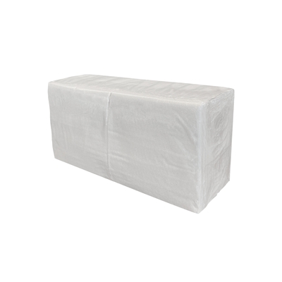 Servet 1 laags wit 4-v 33x33cm 10x500st