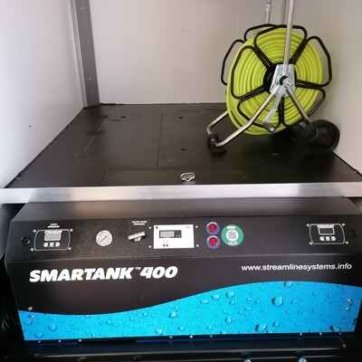 Telewash 400 l with RODI in trailer