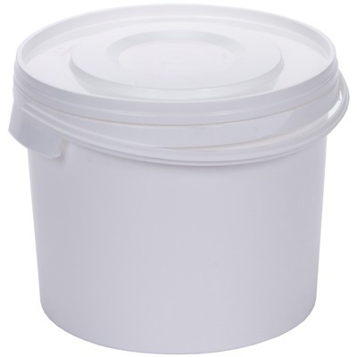 Bucket with lid - 10.7 l - WHITE
