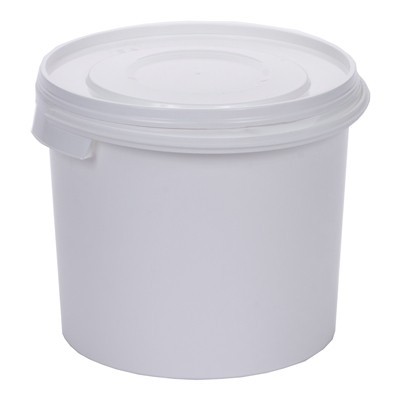 Emmer met deksel 6,5L WIT