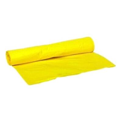 HD zak - 58 x 100 cm - T23 - 75 l - GEEL - rol 25 stuks