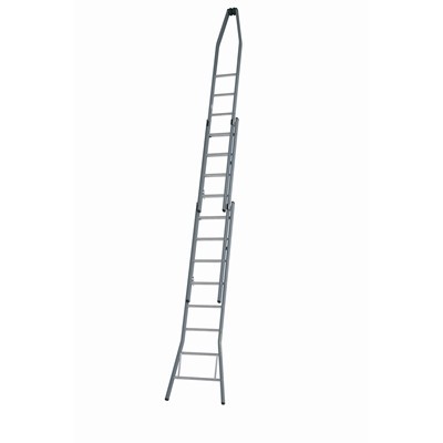 Ruitenwasladder 3-delig puntmodel - 11 + 11 + 11 treden - 3,99/8,47 m - 28 kg