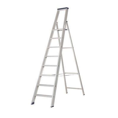Escabeau professionnel simple - 7 + 1 marches - 2,00 m - 15 kg