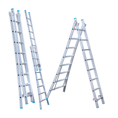 Schuifladder 2-delig - 2 x 8 treden - 2,25/3,50 m - 11,0 kg