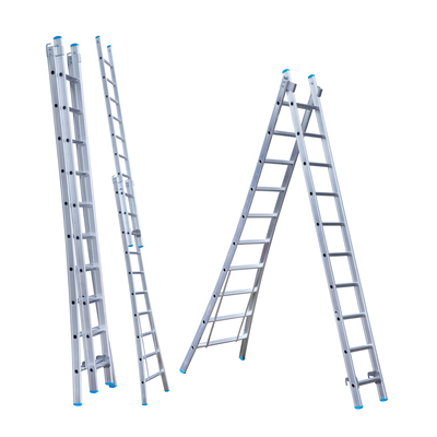 Schuifladder 2-delig - 2 x 10 treden - 2,75/4,50 m - 13.2 kg
