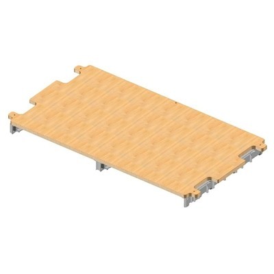 Shelf for HotelCar Elegance 610 series - with rails for 2 x 22 l drawers
