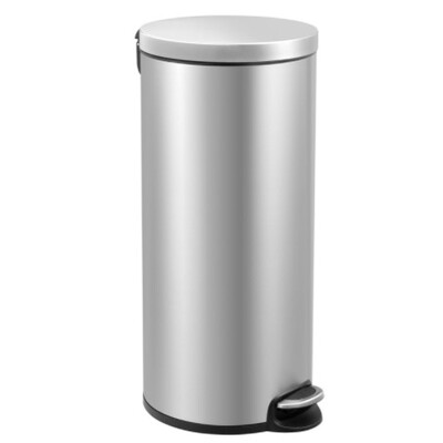 Seau à pédale en inox mat - 30 l