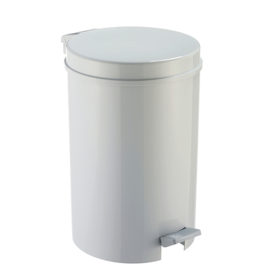 Pedal bin in plastic - 12 l - WHITE