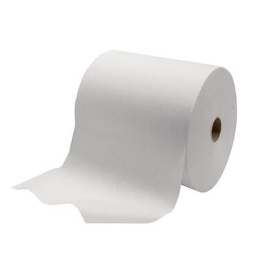 Rouleau essuie-mains - non tissé - 40 m x 25 cm - BLANC - 12 rouleaux