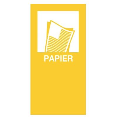 Magneetsticker PAPIER - 9 x 18 cm - GEEL