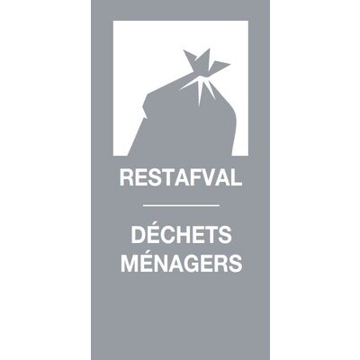 Magnet sticker REST - 9 x 18 cm - GREY