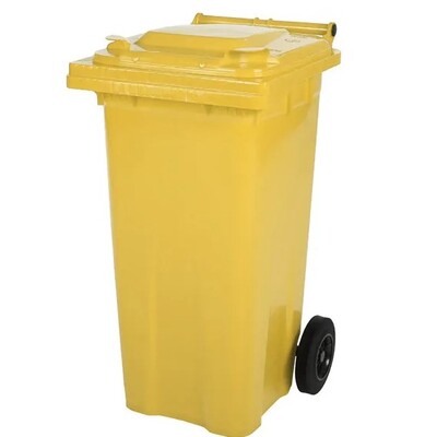 Mini container with 2 wheels - 140 l - YELLOW