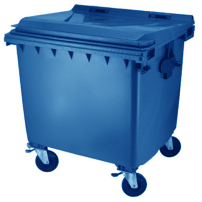 Wheelie bin with 4 wheels - 770 l - BLUE