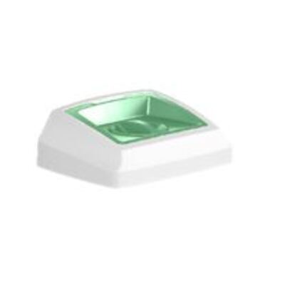 Couvercle pour Bomabin Select Fit - 50 l - BLANC/VERT - ouverture ronde