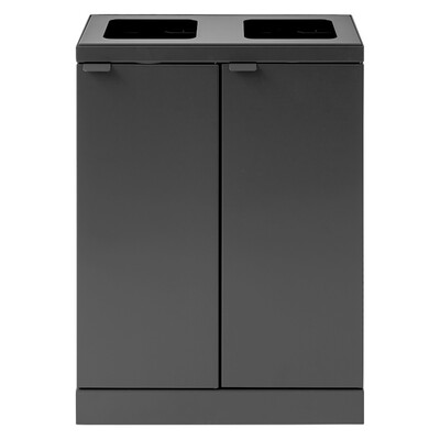 Bomabin Select Bica - 2 x 45 l - ANTHRACITE - ouvert/ouvert