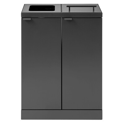 Bomabin Select Bica - 2 x 45 l - ANTHRACITE - ouvert/couvercle