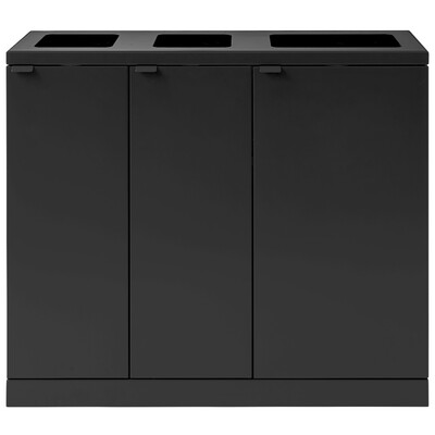 Bomabin Select Bica - 2 x 65 l + 1 x 95 l - ZWART - open/open/open