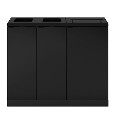Bomabin Select Bica - 2 x 65 l + 2 x 45 l - NOIR - ouvert/ouvert/couvercle