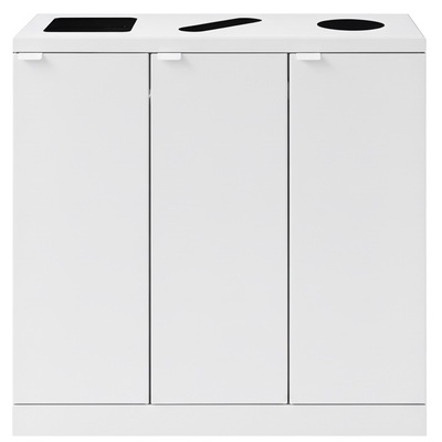 Bomabin Select Bica - 3 x 65 l - WIT - open/gleuf/rond