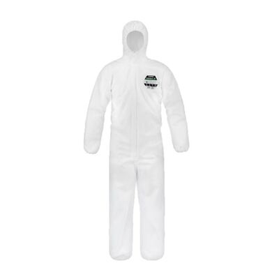Disposable coverall - WHITE - EXTRA LARGE
