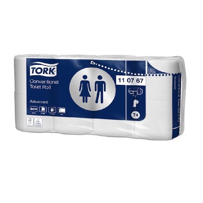 Tork conventionel papier toilette - 2 plis - 37.8 cm x 9.7 cm - 64 rouleaux - 110767