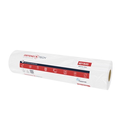 Draps d'examen - tissu pur - 2 plis - 50 m x 50 cm - 143 feuilles - BLANC - 9 rouleaux