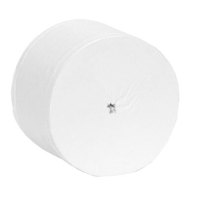 Papier toilette classique sans mandrin (coreless) - tissu recyclé - 2 plis - 94.5 m / 900 feuilles - BLANC - 36 rouleaux