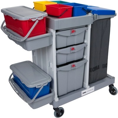 SystemCar 1054 RL Top-Down - met rubber wielen en afsluitbare lades
